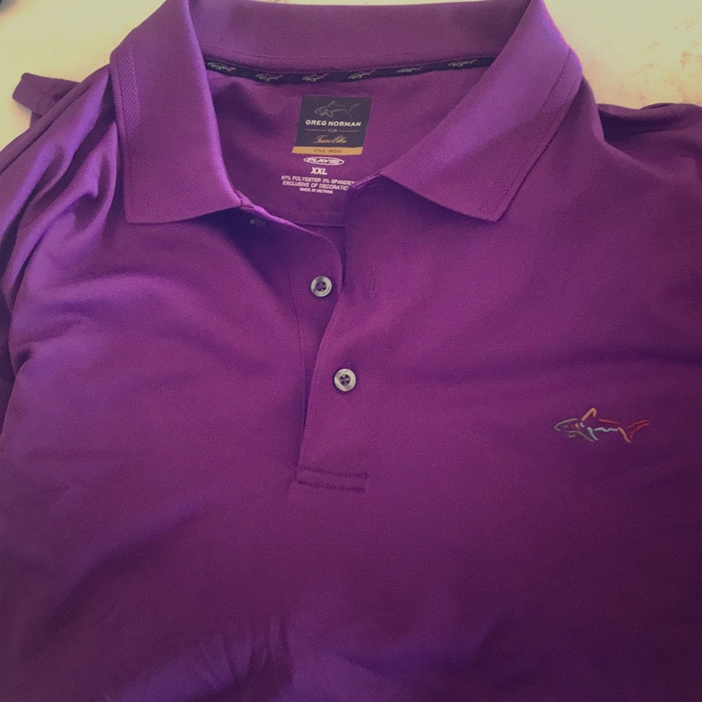 Greg Norman five iron polo golf shirt